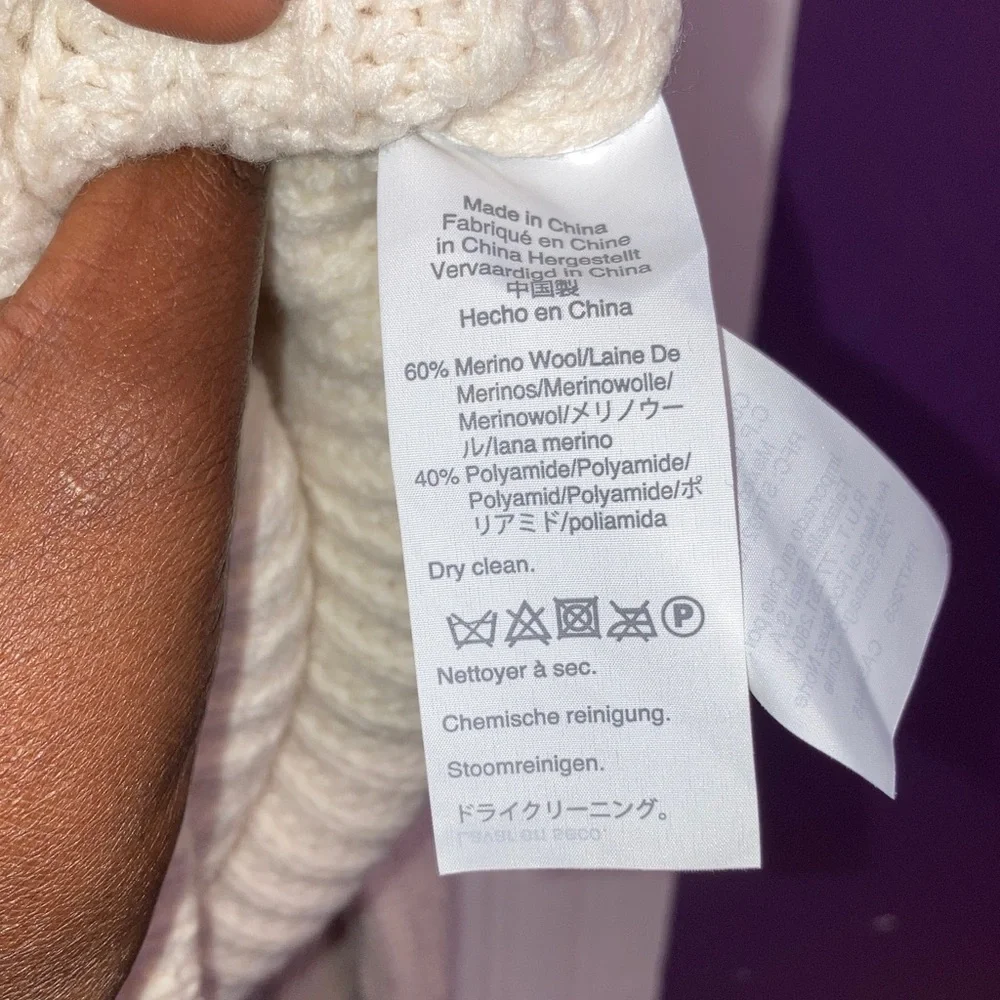 J. Crew‎ Off-White Knit Turtleneck Sweater